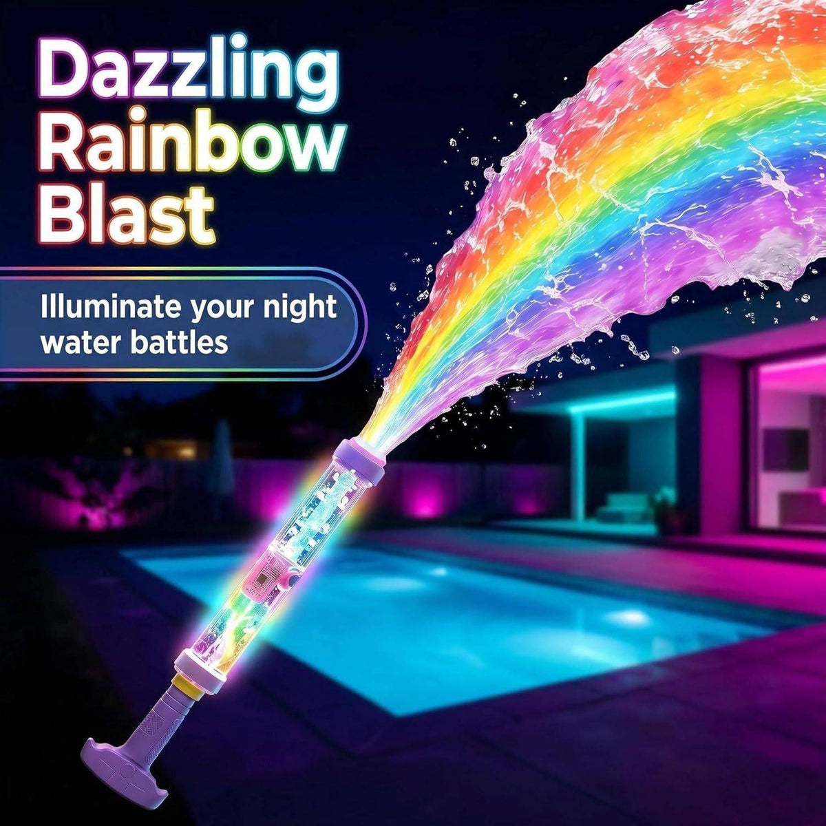 Topacme PrismJet LED rainbow water blaster hero