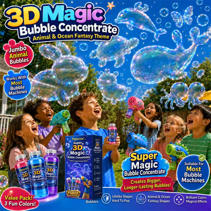 Topacme® Super 3D Magic Bubble Concentrate —— Animal & Ocean Fantasy Theme