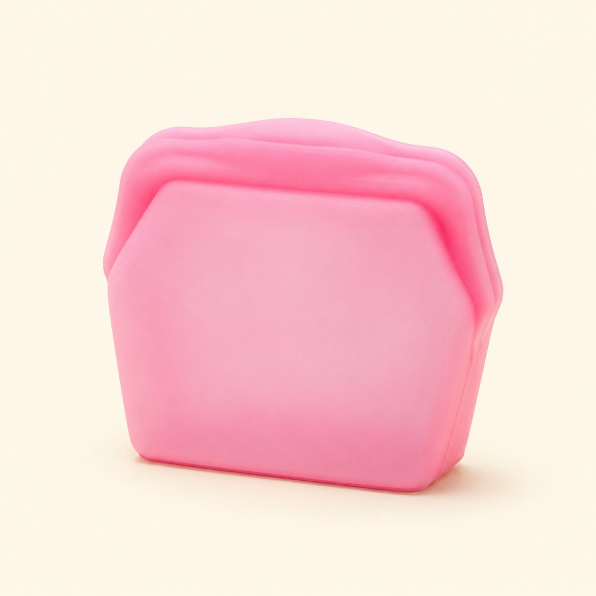 Pink silicone storage bag