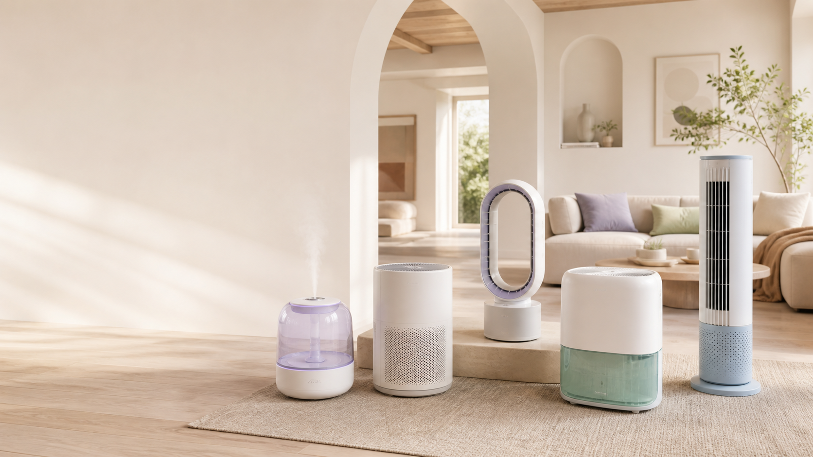 Haveilyra home air collection in a warm living room