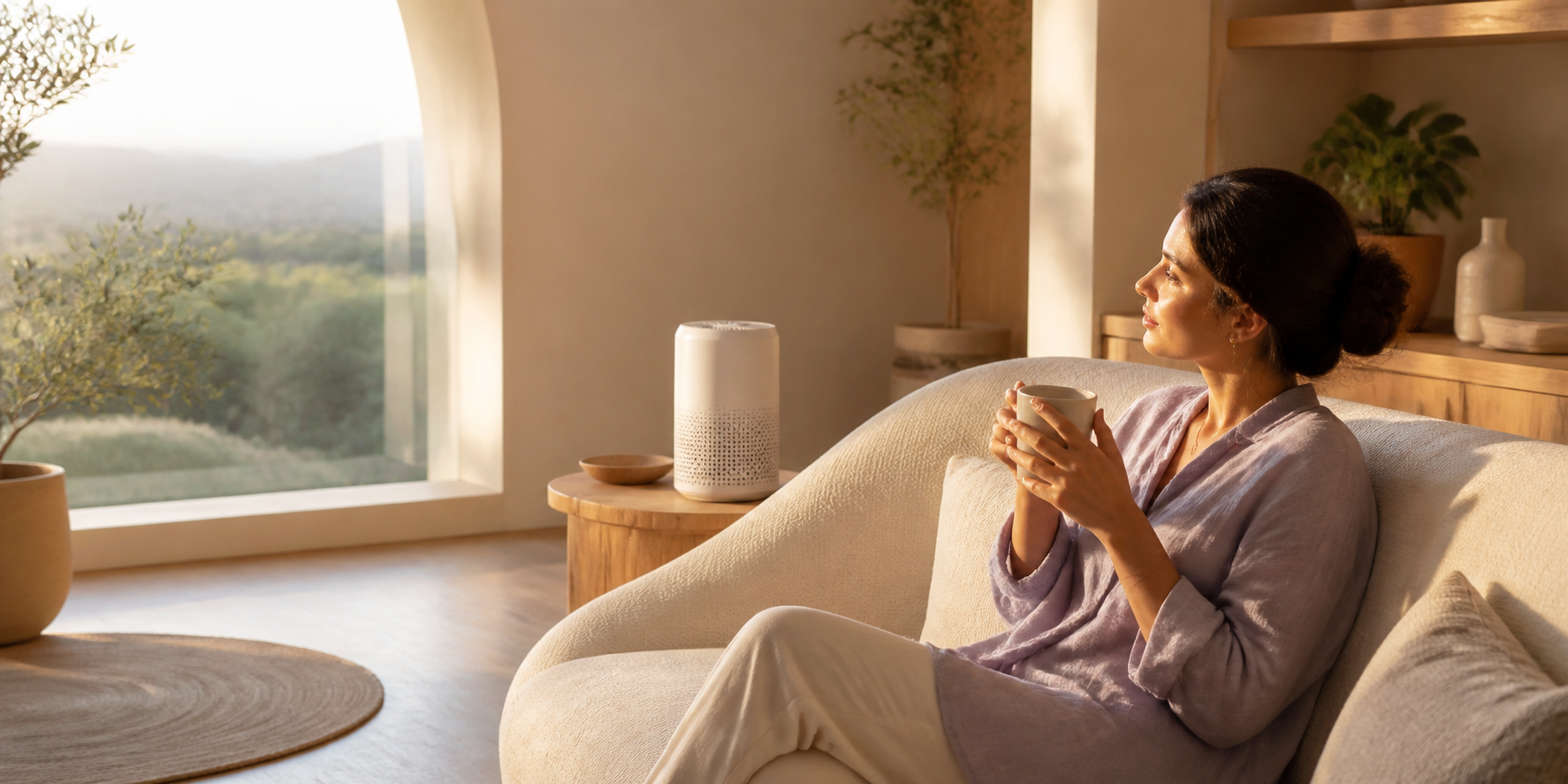 A calm moment at home with a Haveilyra air care appliance